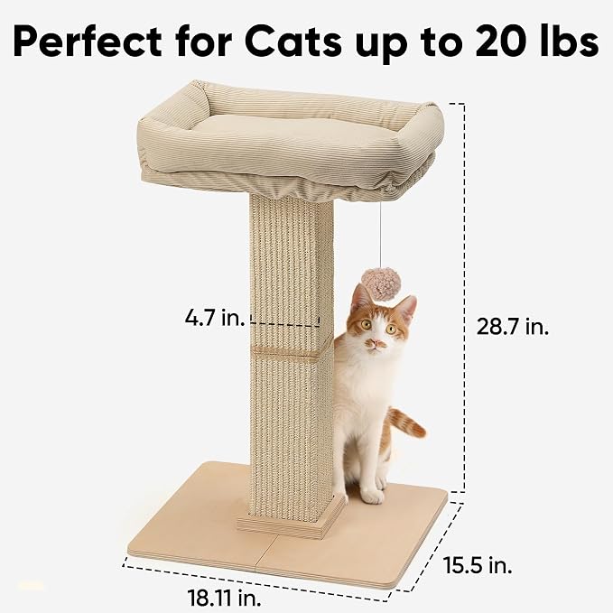 FUKUMARU Cat Scratching Post, Modern Style Tall Scratch Posts - Image 6