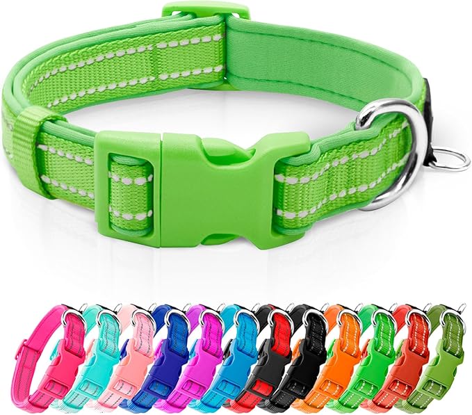 azuza Reflective Dog Collar, Soft Neoprene Padded Pet Collar by azuza