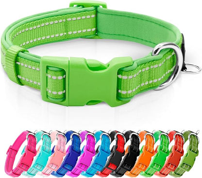 azuza Reflective Dog Collar, Soft Neoprene Padded Pet Collar by azuza