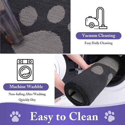 Buganda Dog Door Mat for Muddy Paws, Absorbent Dirt Trapper Washable Indoor - Image 6