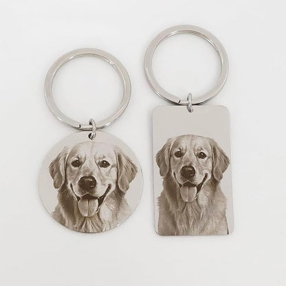 Custom Pet Portrait Keychain – Personalized Photo Engraved Keychain - Image 8