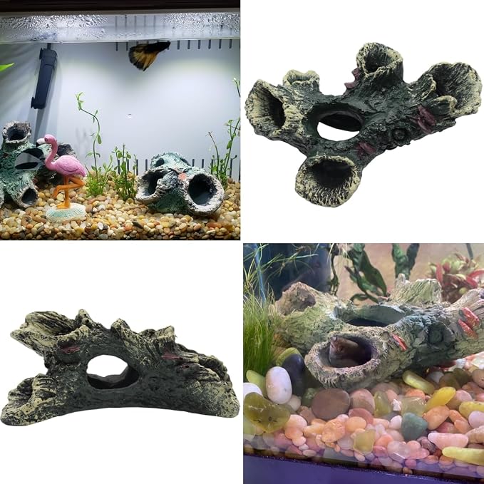 DoubleWood 3 PCS Decaying Trunk Betta Fish Ornament Driftwood Resin Crafts - Image 6