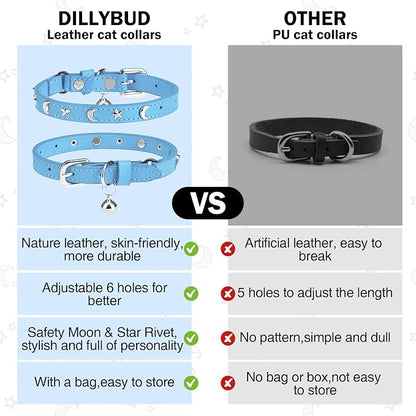 Leather Cat Collars for Boy Girl Cats - Image 5