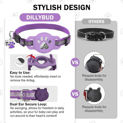 Airtag Cat Collar Breakaway, Reflective Kitten Collar - Image 8