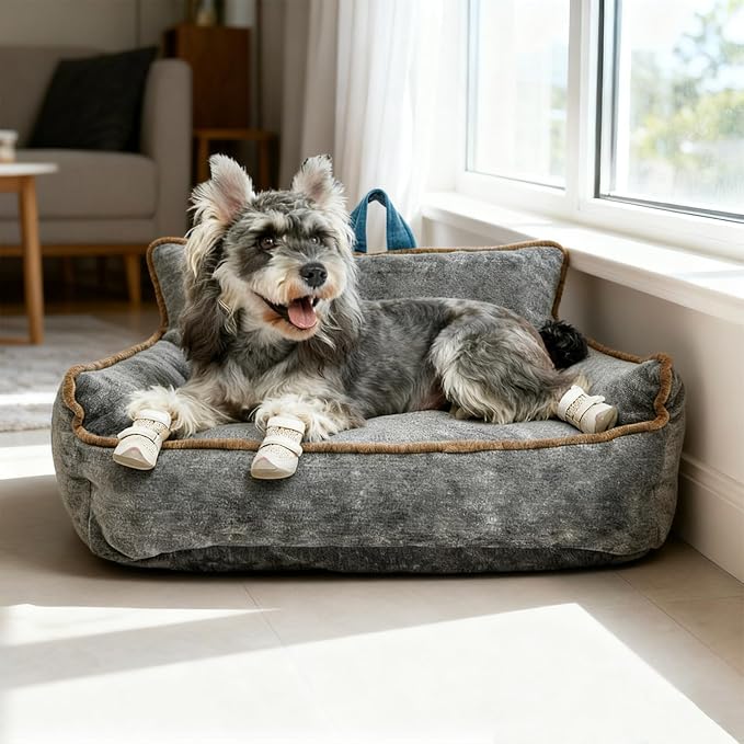 Orthopedic Dog Bed with Memory Foam, Washable Plush Pet Bed - Image 3