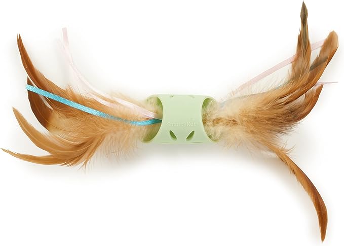 SmartyKat Flutter Roller Feather & Ribbon Chase Cat Toy by SmartyKat