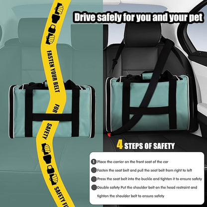 Cat Carrying Case Pet Dog Carrier Soft-Sided Cat Bag Airline Approved, Pet - Image 4
