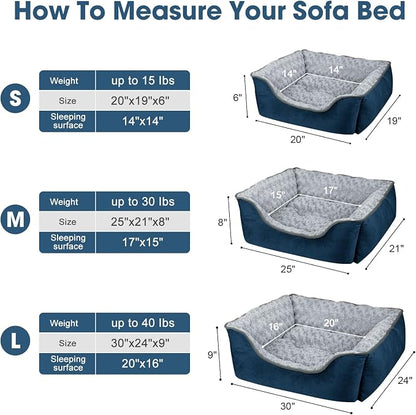 JOEJOY Rectangle Dog Bed for Large Medium Small Dogs - Image 4