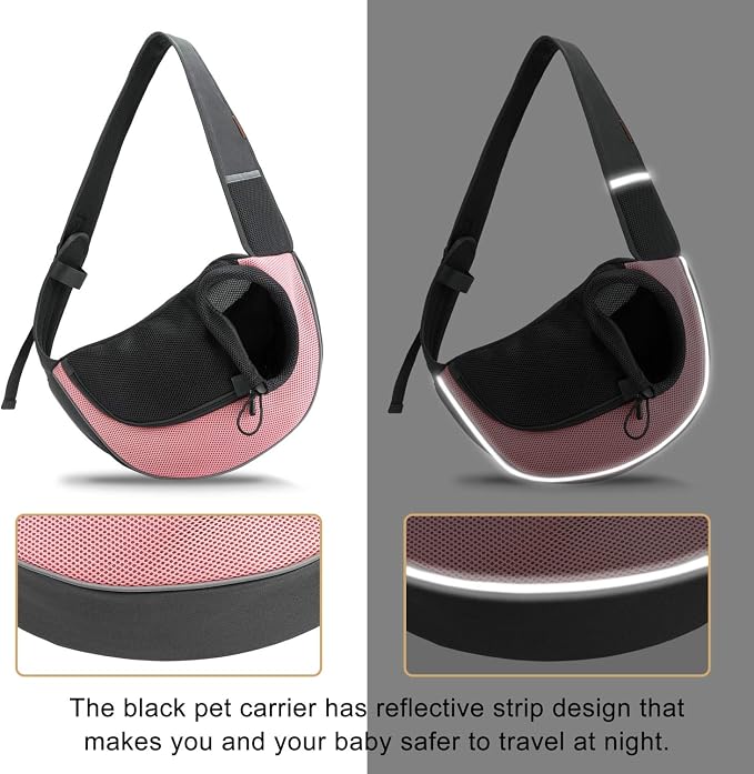 FDJASGY Pet Sling Carrier for Small Dogs Cats, Breathable Mesh Travelling Hand - Image 5
