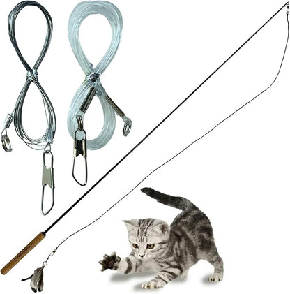 Forever Stick with Chew-Proof Metal Wire String and Transparent Fishing Line by Repounce