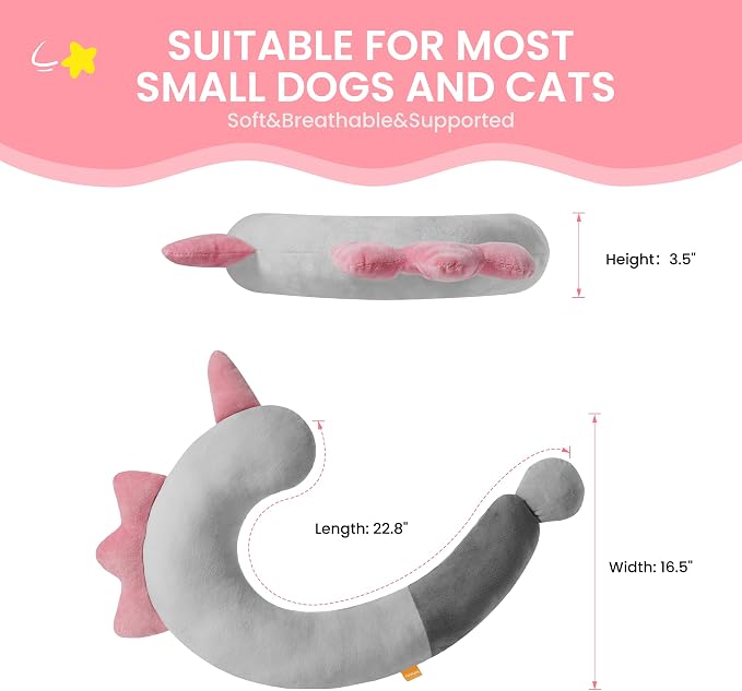 Dog Pillow - Soft Neck Pillows for Dogs, Washable Dog Calming Pillow for Better - Image 4