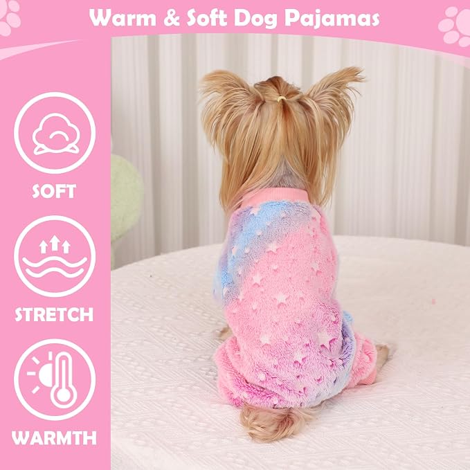 Dog Sweaters Small Girl Warm Fleece Pajamas, Cute Extra Small Dog Clothes - Image 2