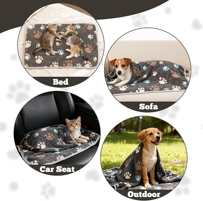 12 Pcs Small Dog Blanket Fleece Puppy Blankets Washable Pet Blankets - Image 6