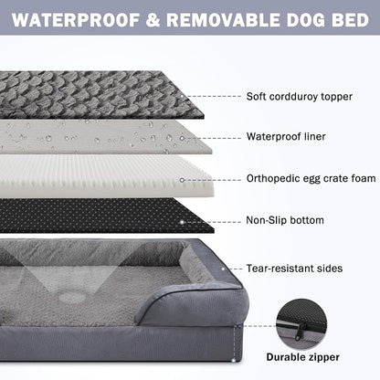 INVENHO Orthopedic Dog Beds Large Sized, XL Washable Dog Sofa - Image 4