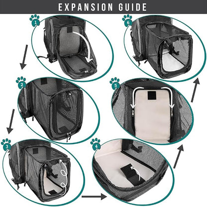PetAmi Dog Cat Backpack Carrier, Expandable Pet Carrier Backpack - Image 3