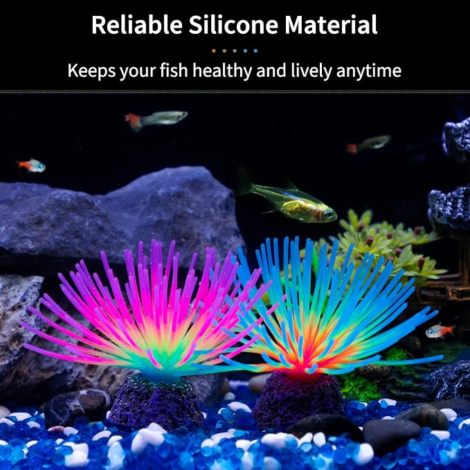 Uniclife Aquarium Imitative Rainbow and Iridescent Blue Sea Urchin Balls - Image 2