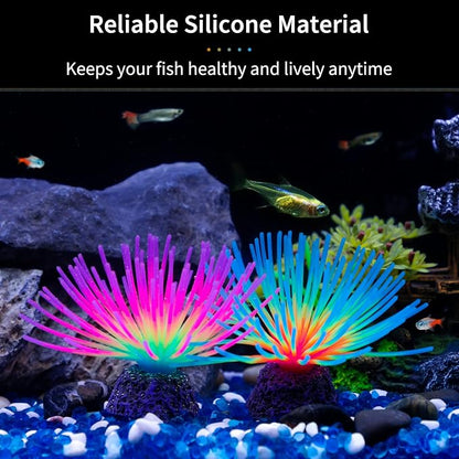 Uniclife Aquarium Imitative Rainbow and Iridescent Blue Sea Urchin Balls - Image 2