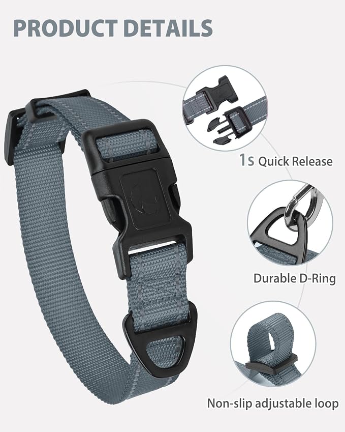 Joytale Small Dog Collar, Reflective and Adjustable Nylon Collar - Image 4