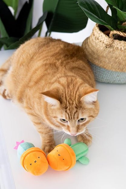 Pearhead Prickly Plants Cat Toy Set, Cute Catnip Toys, Plush Cactus Interactive - Image 7