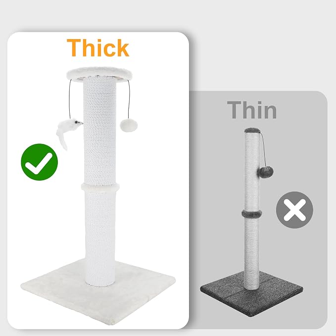 Cat Scratching Post 34 Inches Heavy Duty and Thicker Cat Scratching Post Sisal - Image 3
