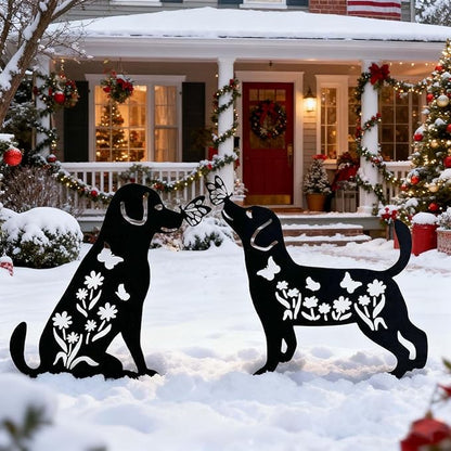 2 Pack Metal Dog Garden Decor for Outside by Unknown