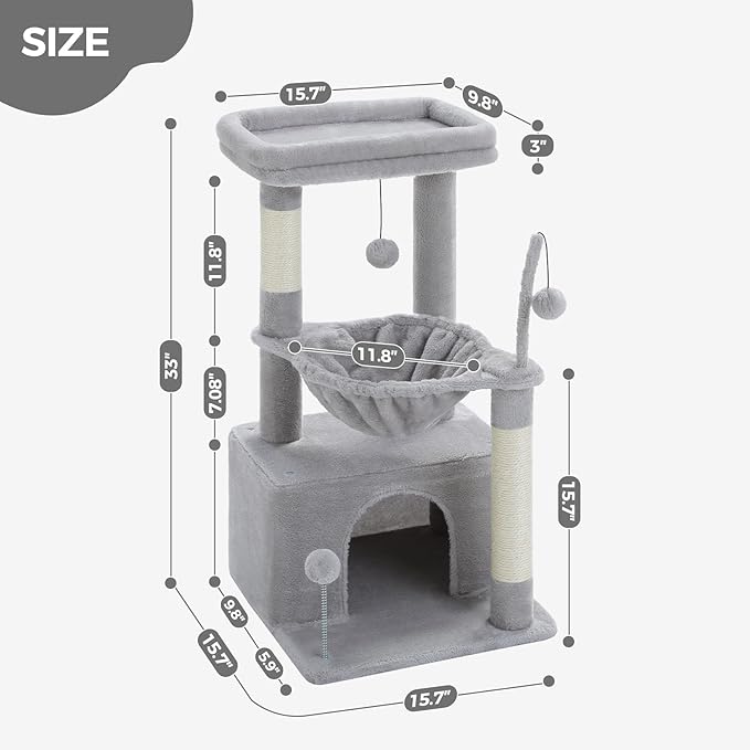 PEQULTI 4-in-1 Cat Tree, Scratching Post - Image 6