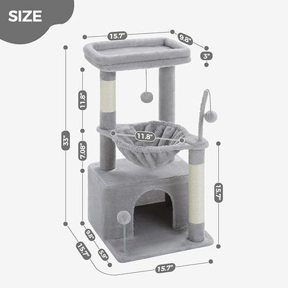 PEQULTI 4-in-1 Cat Tree, Scratching Post - Image 6