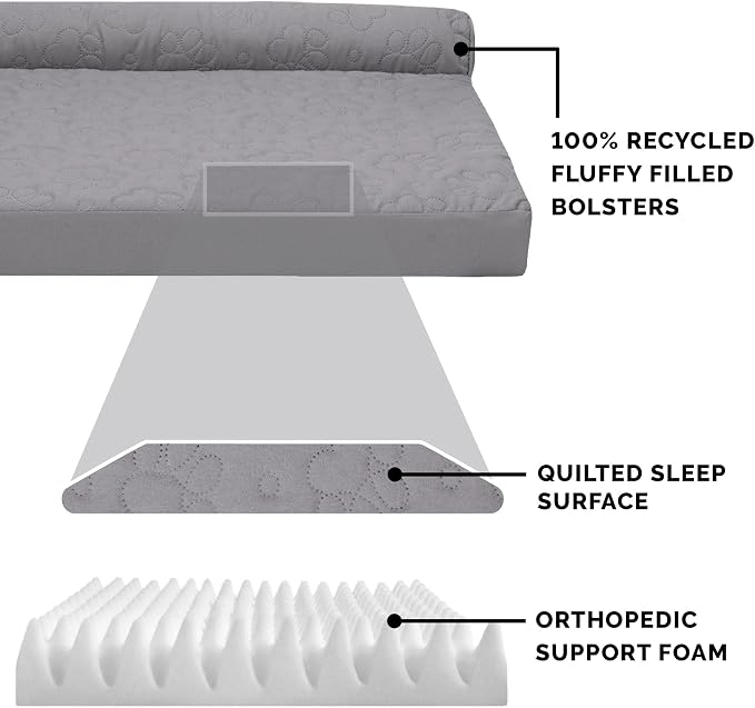 Furhaven Orthopedic Dog Bed for Large Dogs w/ Removable Bolsters & Washable - Image 4