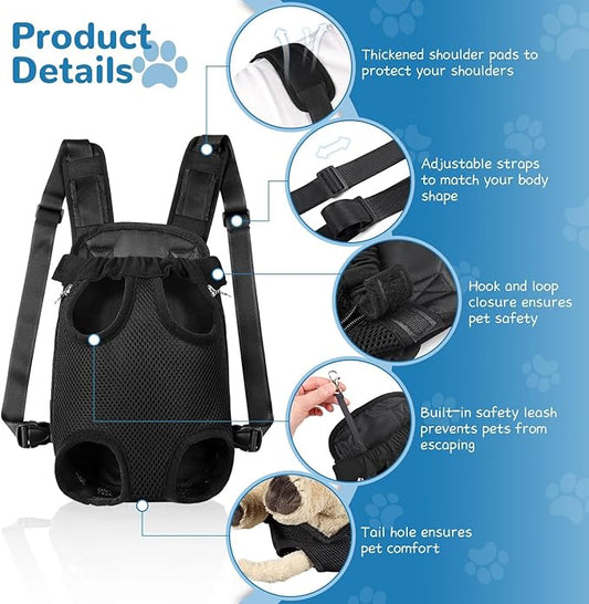 YUDODO Pet Dog Carrier Backpack Adjustable Dog Front Carrier, Legs Out Easy-Fit - Image 2
