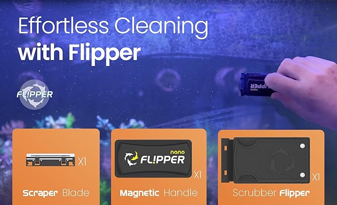 FLIPPER Nano Magnetic Aquarium Cleaner, 2 in 1 Flip Scrubber and Scraper - Image 7