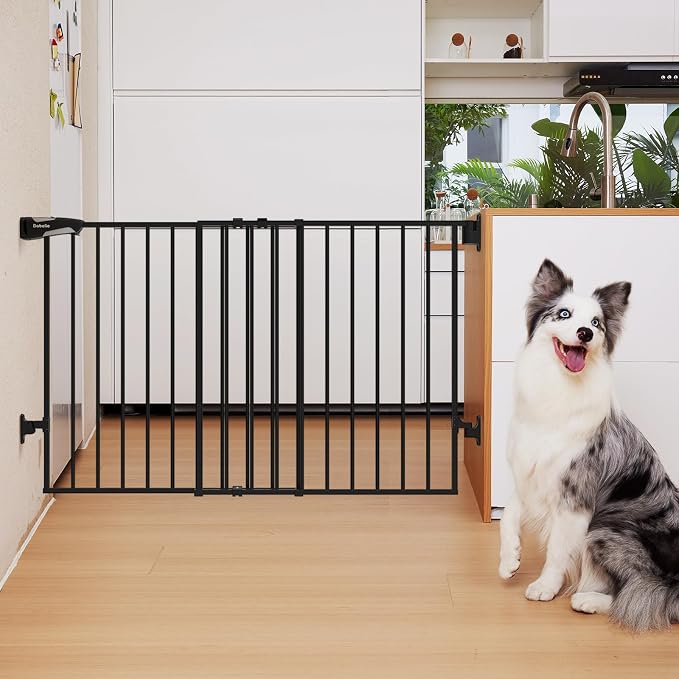 Babelio 31.5-55" No Bottom Bar Baby Gate Extra Wide, 2-in-1 Auto Close Dog Gate - Image 8