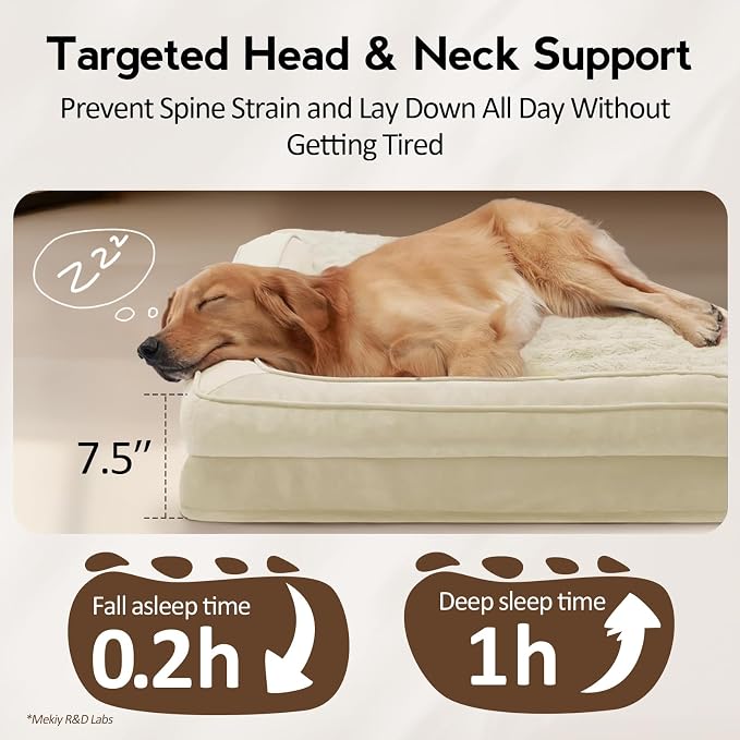 Large Orthopedic Dog Bed with Sides XXL Dog Beds with Removable Washable Cover - Image 3