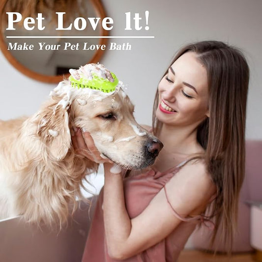 2PCS Dog Bath Brush with Adjustable Handle, Suitable - Image 2