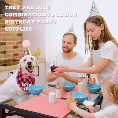 Weewooday Dog Birthday Party Supplies Birthday Boy Girl Cake Bandana Triangle - Image 5