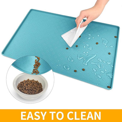 Ptlom Dog Food Mat Anti-Slip Pet Bowl Mats - Image 7