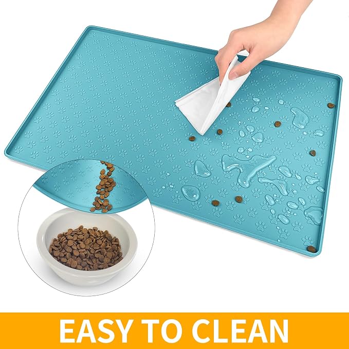 Ptlom Dog Food Mat Anti-Slip Pet Bowl Mats - Image 7
