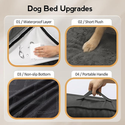 Large Dog Bed - XL Orthopedic Egg-Crate Memory Foam Dog Beds - Image 5