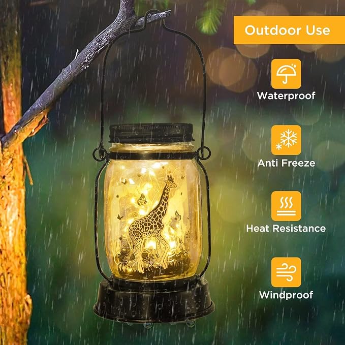 kyoryuger Giraffe Gifts for Women/Men Giraffe Lovers Solar Lantern Mom Birthday - Image 6