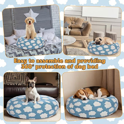 Youyole Medium Washable Round Dog Bed Cover Replacement Waterproof 30 x 30 x 10 - Image 4