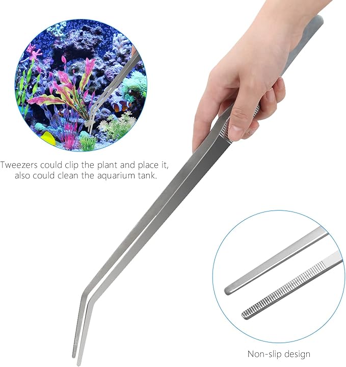 Aquarium Aquascape Tools Kit 15in, 4 in 1 Anti-Rust Aquatic Plant Aquascaping - Image 5
