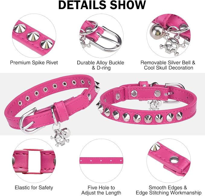 Leather Cat Collars for Boy Girl Cats - Image 6