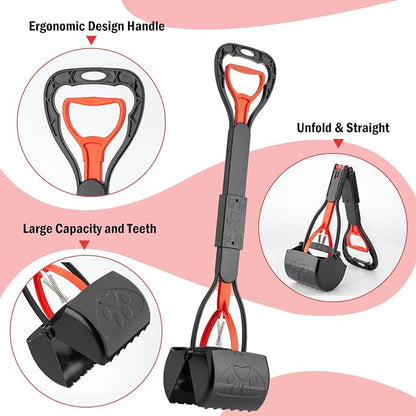 Pooper Scooper Set, Dog Poop Tray and Rake Set - Image 7
