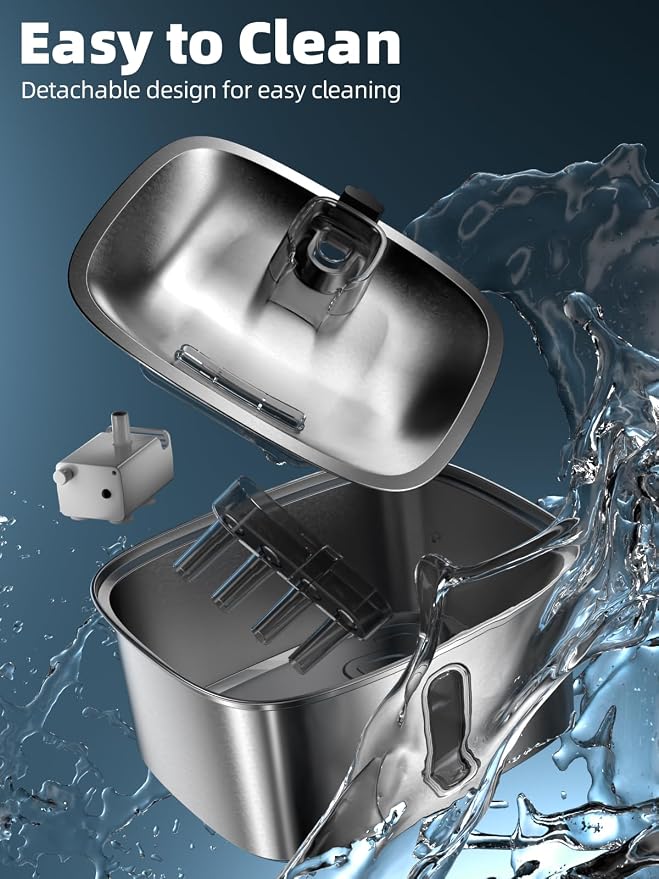 Dog Water Fountain for Large Dogs, 9L/2.4Gal Stainless Steel Dog Fountain - Image 9