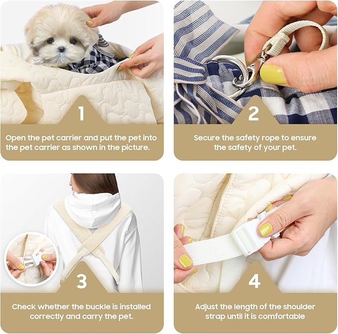Pet Carrier Backpack, Adjustable Pet Front Cat Dog Carrier Backpack Travel Bag - Image 5