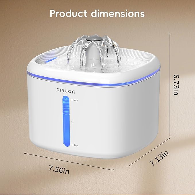 Cat Water Fountain, 84oz/2.5L Pet Cat Fountain – Ultra Quiet Upgraded Automatic - Image 9
