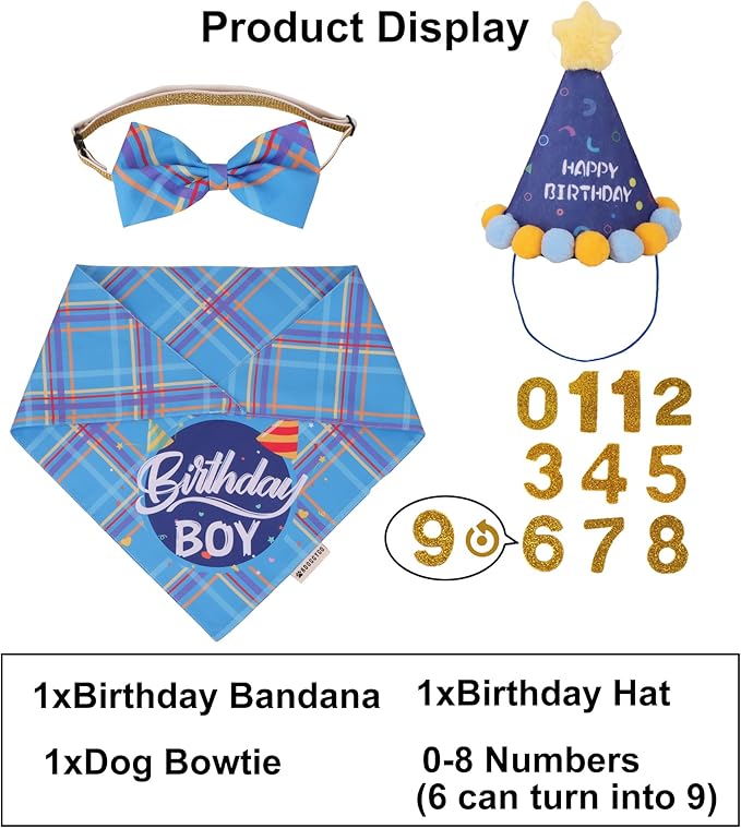 ADOGGYGO Dog Birthday Party Supplies, Party Hat - Image 3