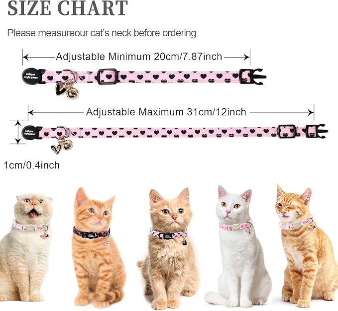 Unique style paws 2 Pack Valentine Kitten Collar Breakaway - Image 3