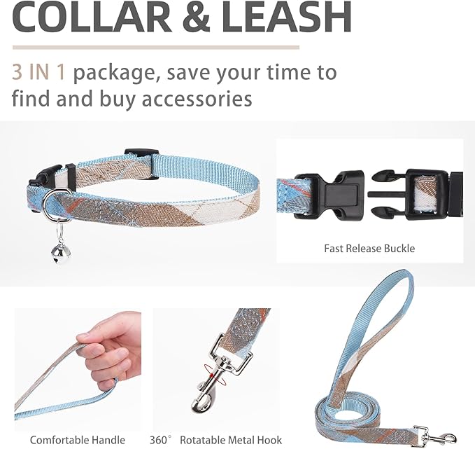 PUPTECK Adjustable Dog Harness Collar and Leash Set Step in No Pull Pet Harness - Image 4