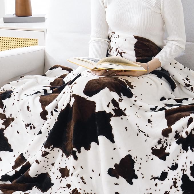 Bnuitland Cow Print Throw Blanket - Image 3