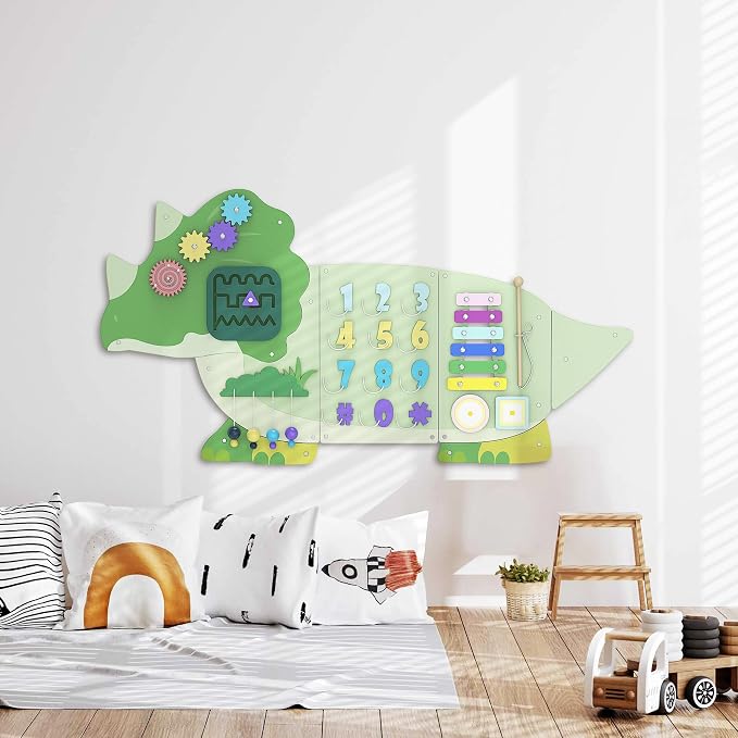 BlueWood Wooden Wall Busy Board Panels, Toddler Learning Activity Center - Image 2